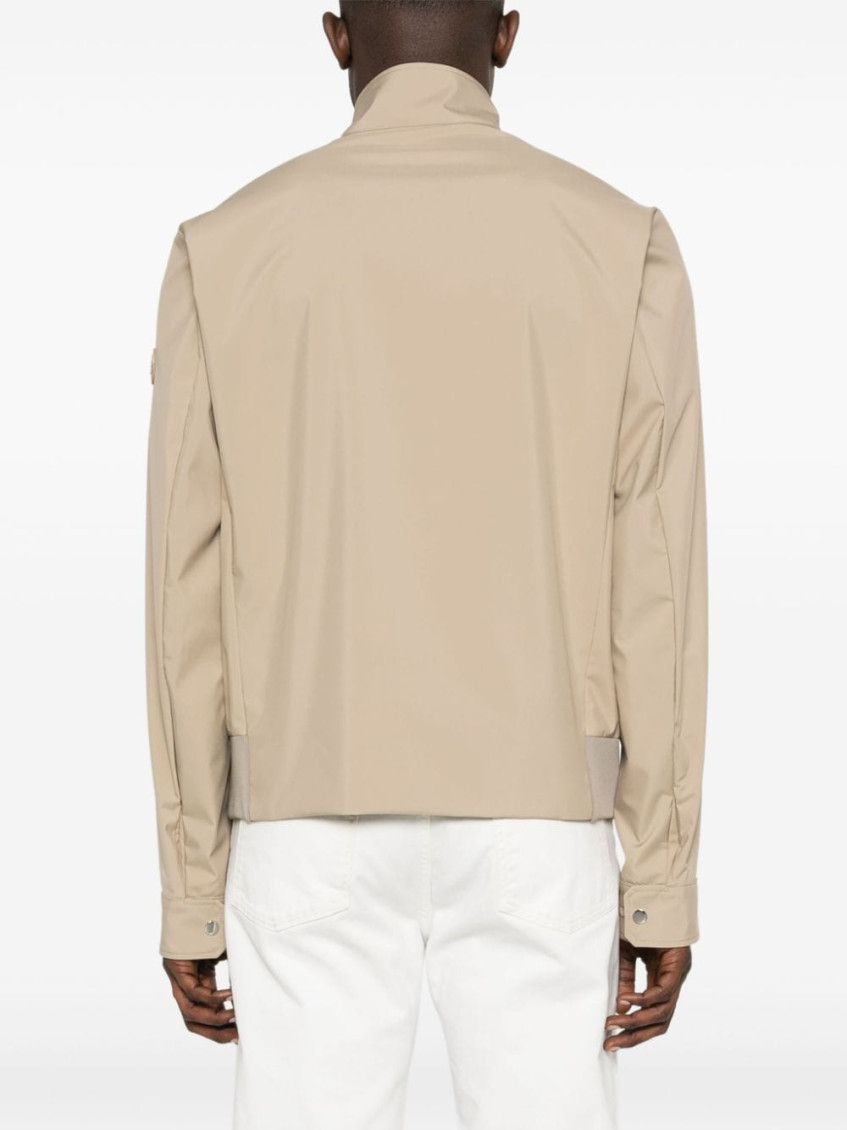 Beige Logo Patch Jacket