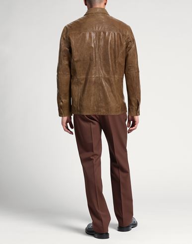 Man Jacket Brown Size L Lambskin