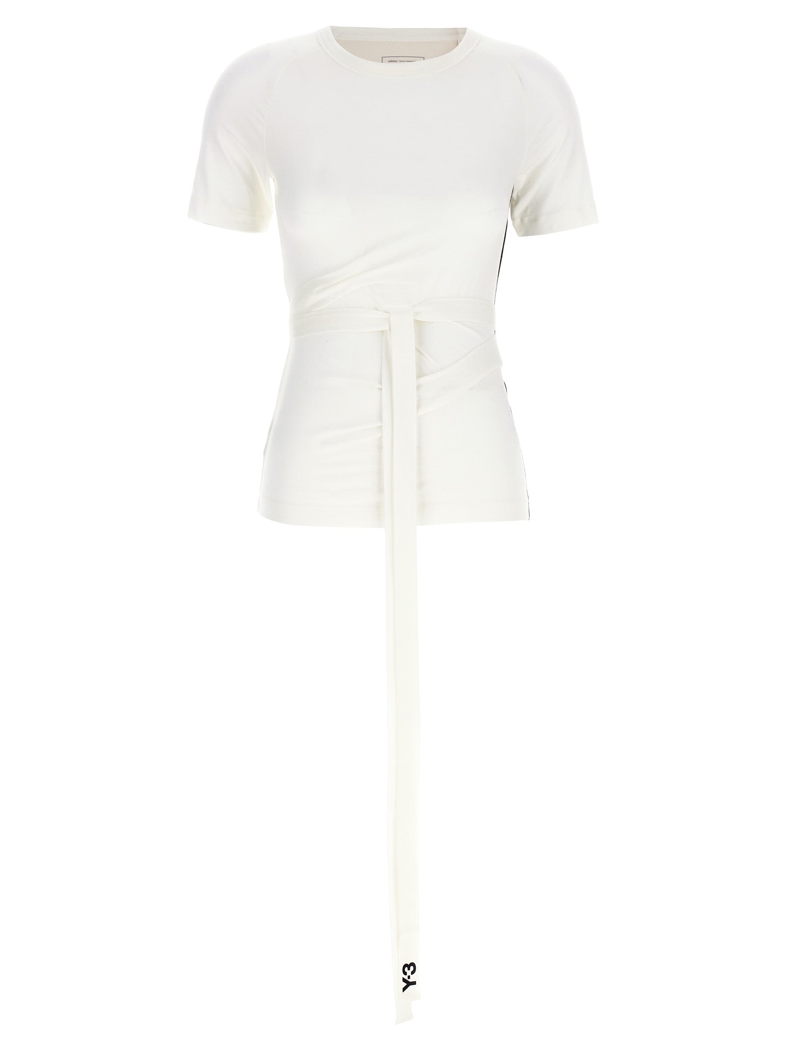 Waist-Tie Lyocell T-Shirt — White