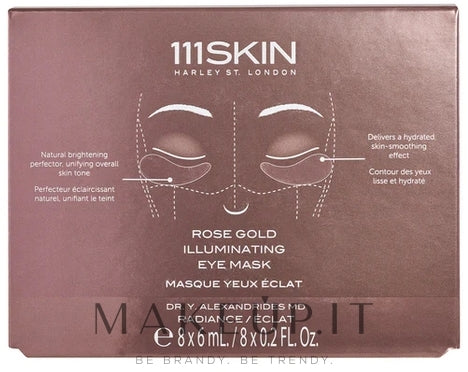 Maschera per gli occhi 111SKIN Rose Gold Illuminating Eye Mask Box 8 x