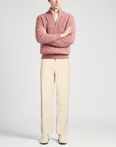 Man Pants Ivory Size 36 Cotton, Wool, Lambskin