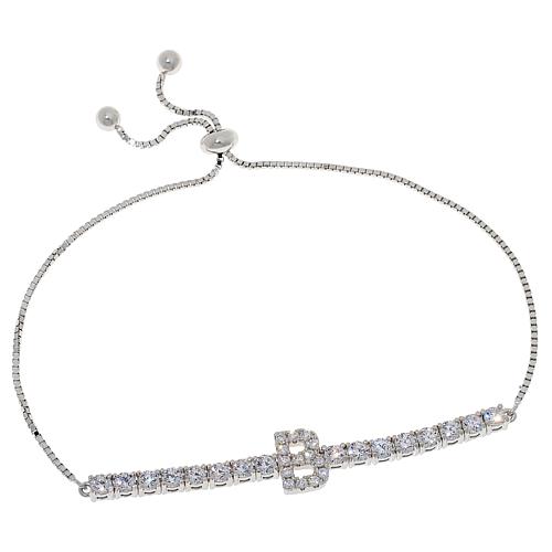 ™ Sterling Silver Initial Bar Bolo Bracelet