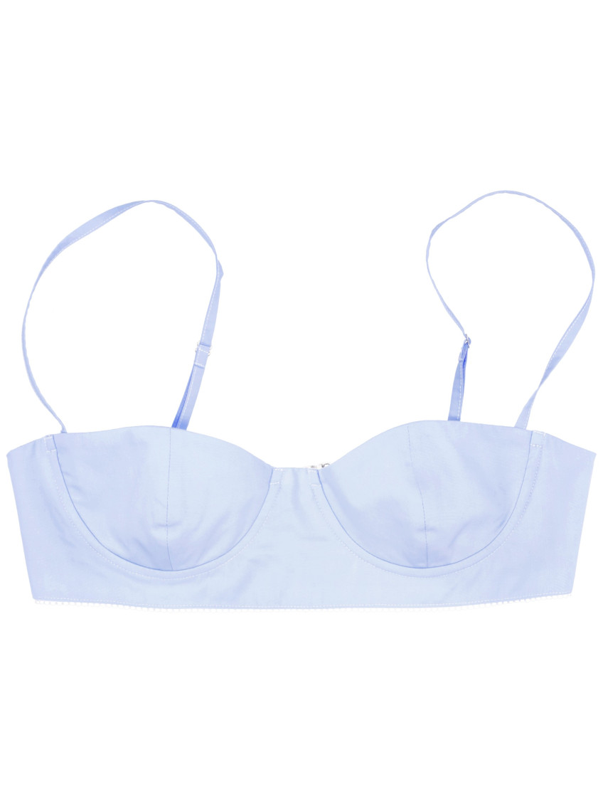 Light Blue Cotton Bralette Top