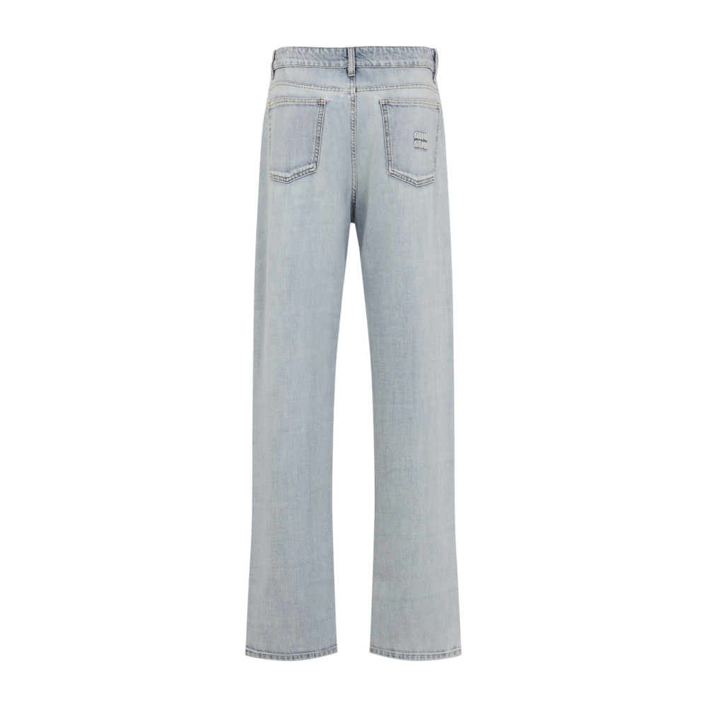 Blue Straight High Rise Jeans