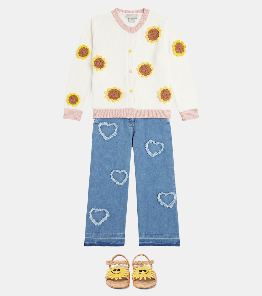Stella McCartney Kids Embellished cotton cardigan