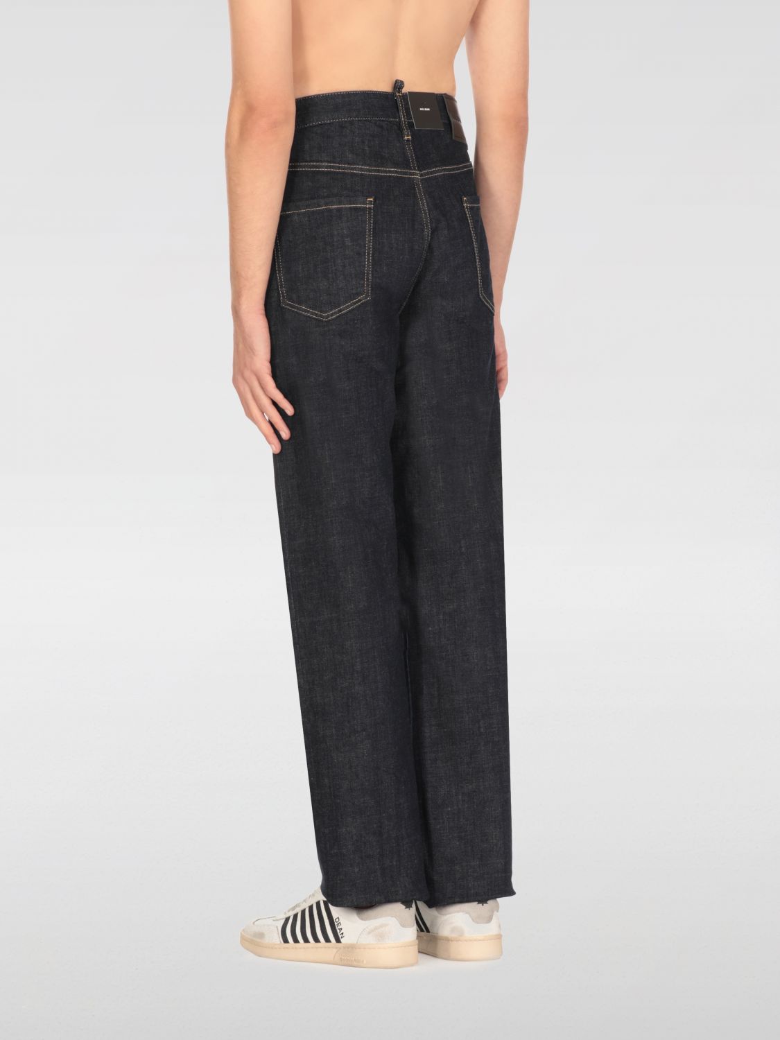 Logo-patch slim-leg jeans - Blue