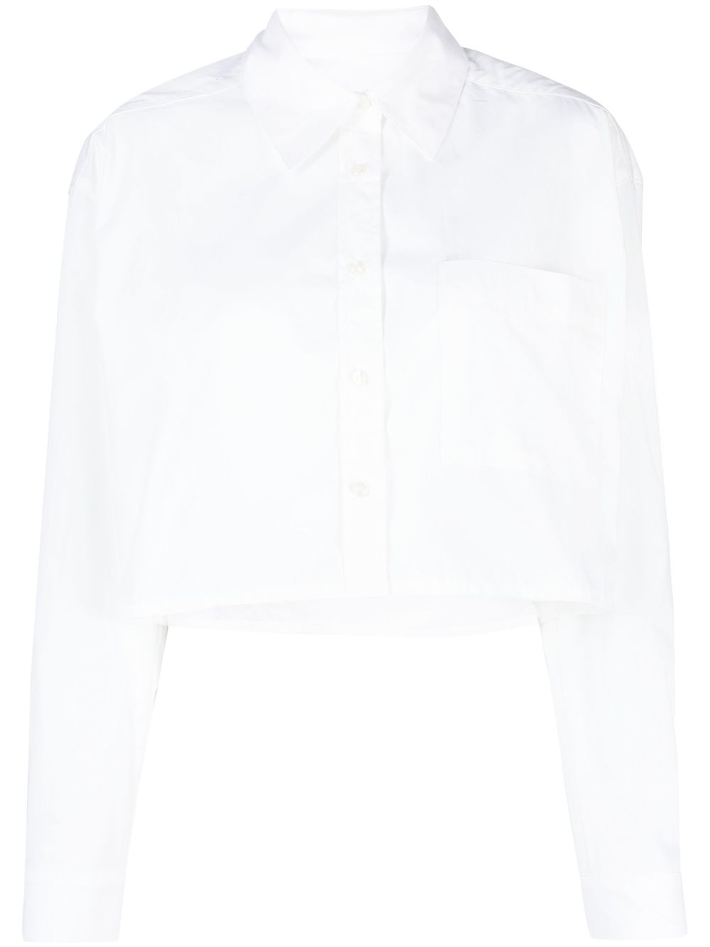 Long-sleeve cropped shirt - White