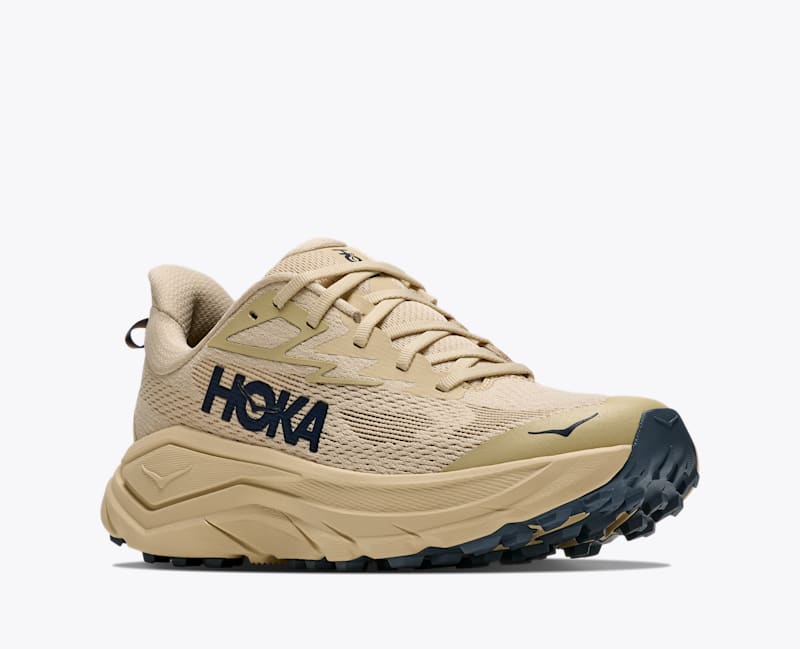 HOKA Women's Challenger 8 Shoes in Barley Flour/Faded Navy