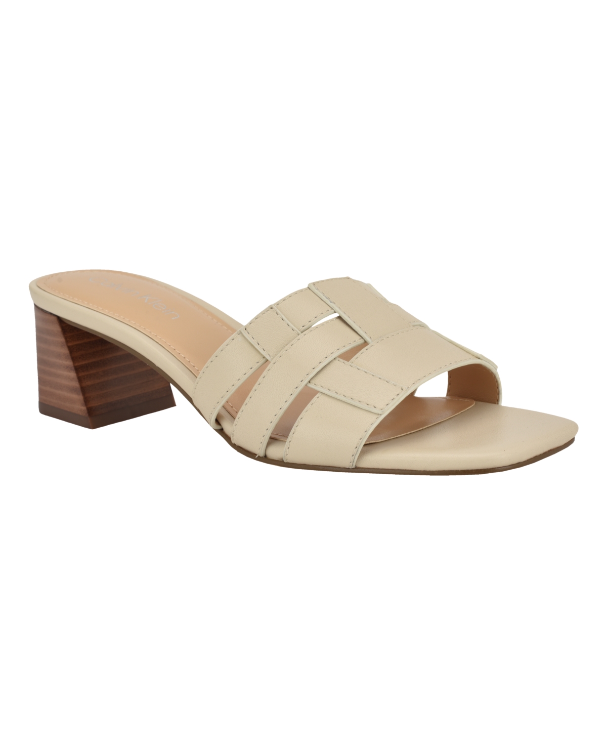 Women's Alise Square Toe Slip-On Dress Sandals - Ivory Leather