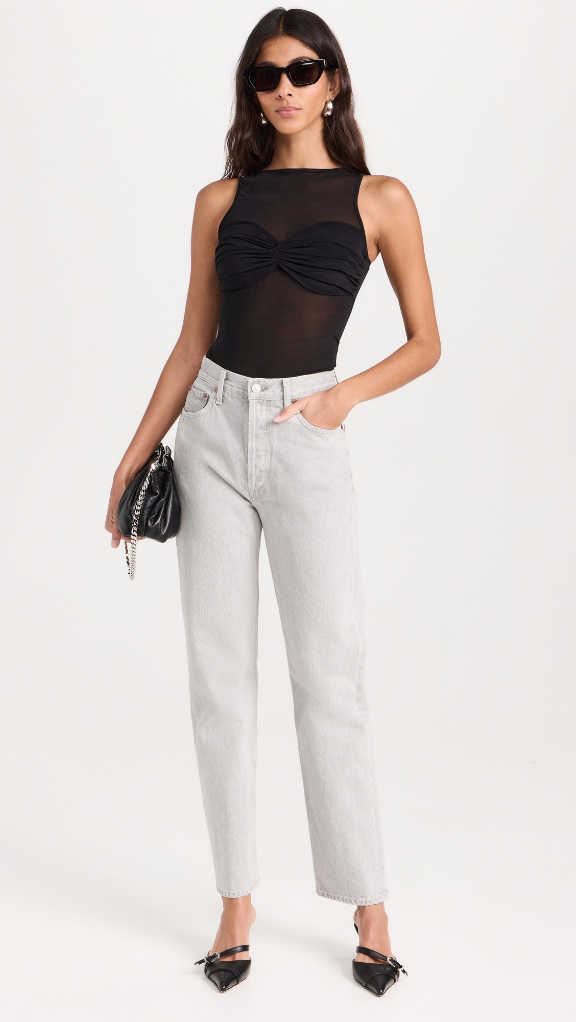 Rose Knit Top Black