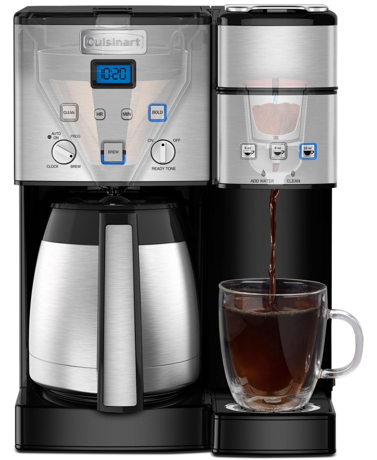 Ss-20 Coffee Center 10-Cup Thermal Coffeemaker & Single-Serve Brewer - Stainless Steel