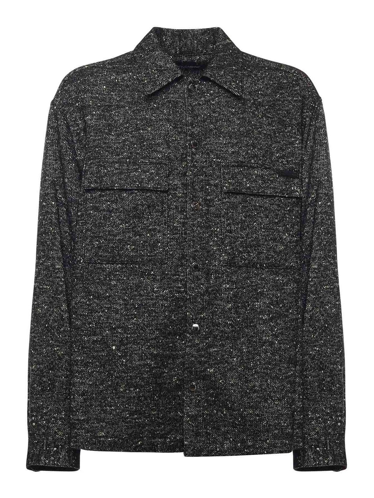 Oversized Wool Blend Shirt