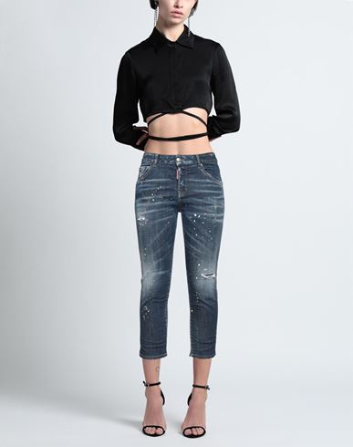 Woman Denim cropped Blue