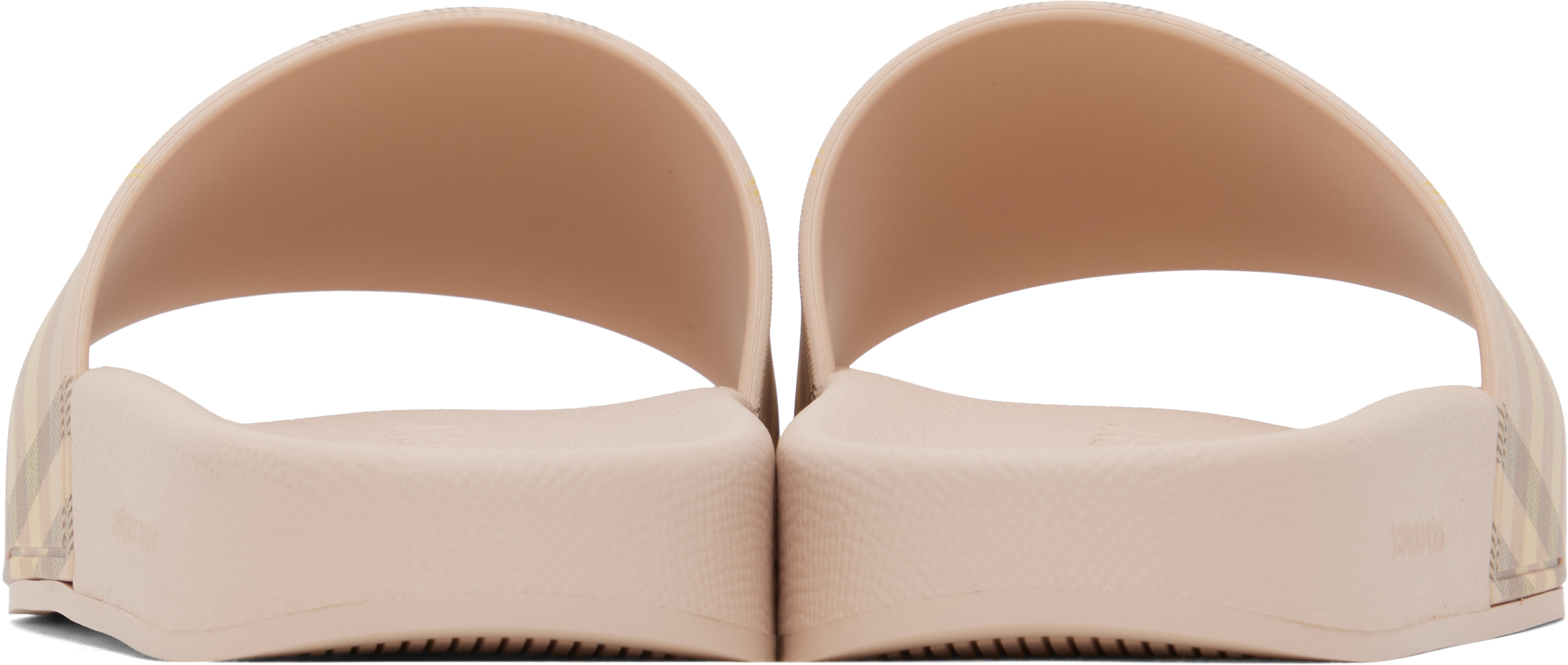 Burberry Pink Check Pool Slides