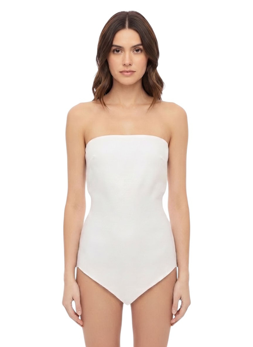 White Linen Blend Top