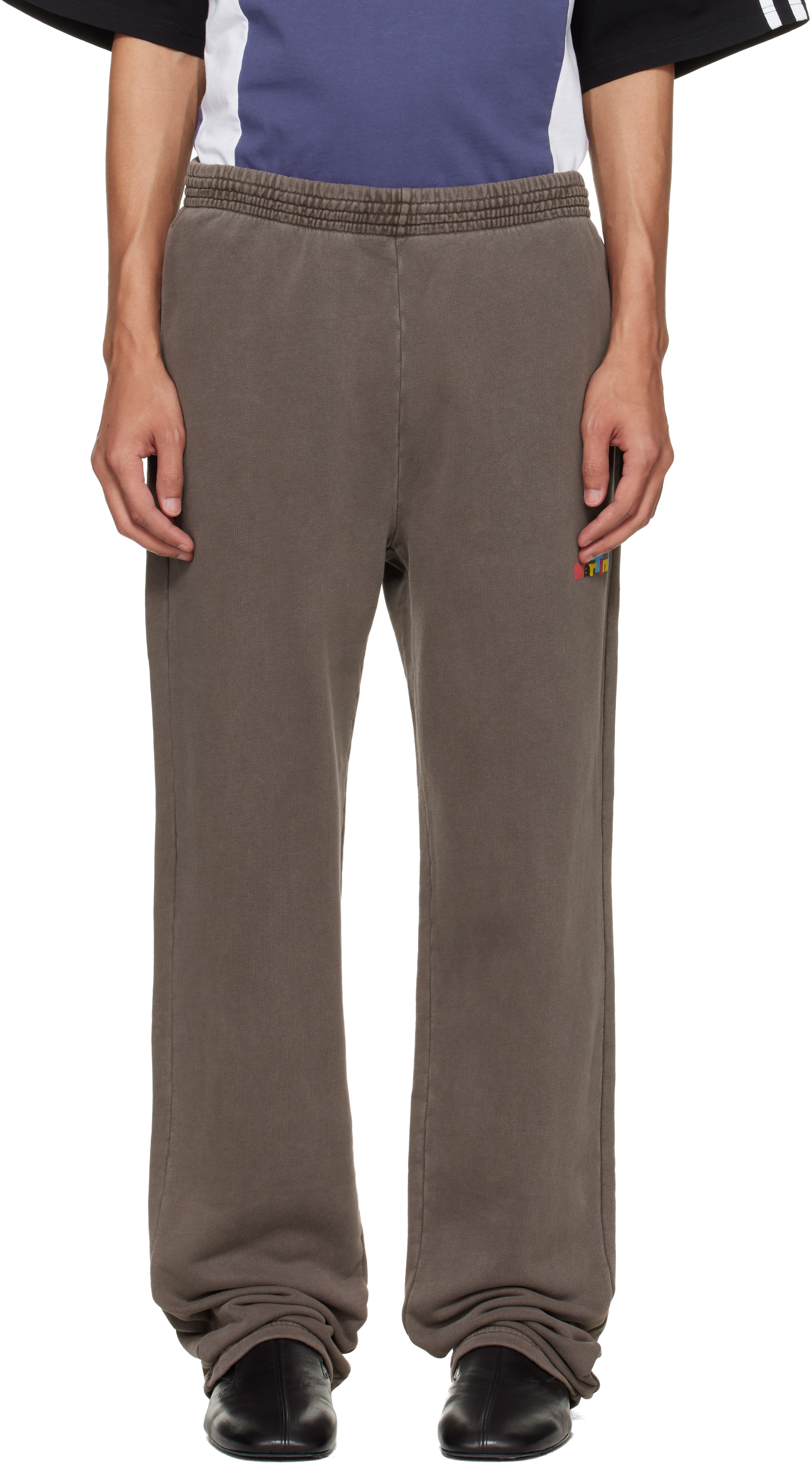 Brown Straight Leg Sweatpants