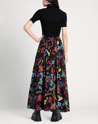 Woman Maxi skirt Black Size L Cotton