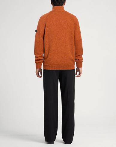 Man Cardigan Orange Size XL Wool, Polyamide