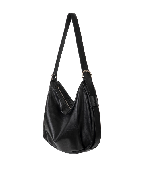 Slot Belted Leather Hobo Crossbody Bag