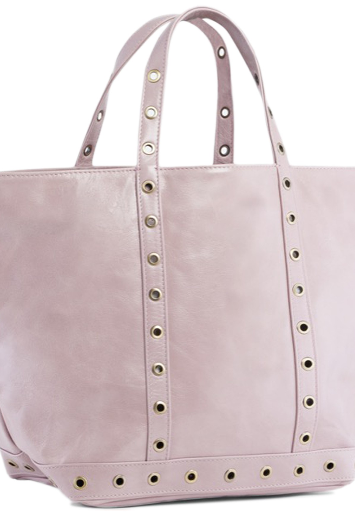 Leather M cabas tote