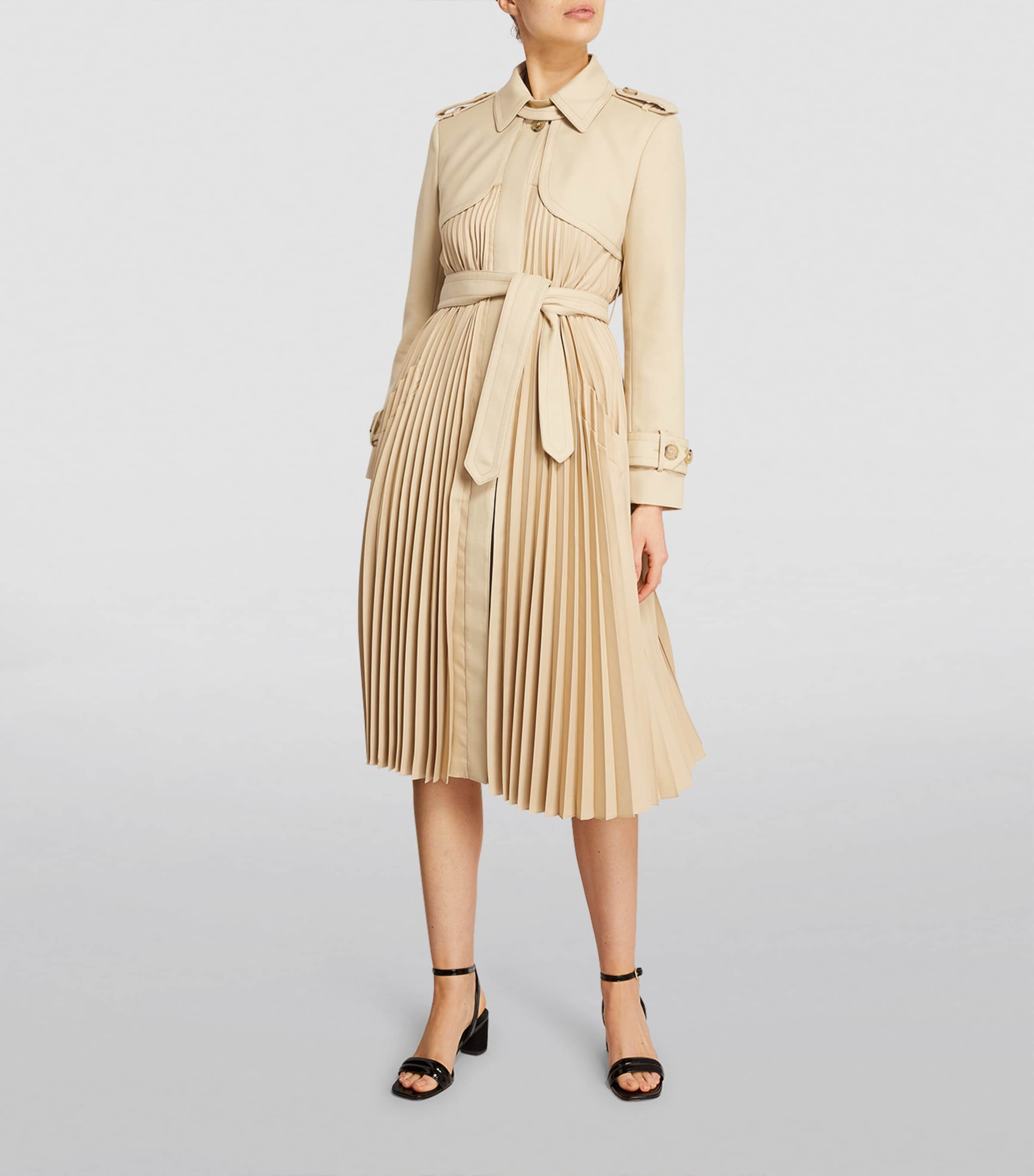 Pleated Trench Coat