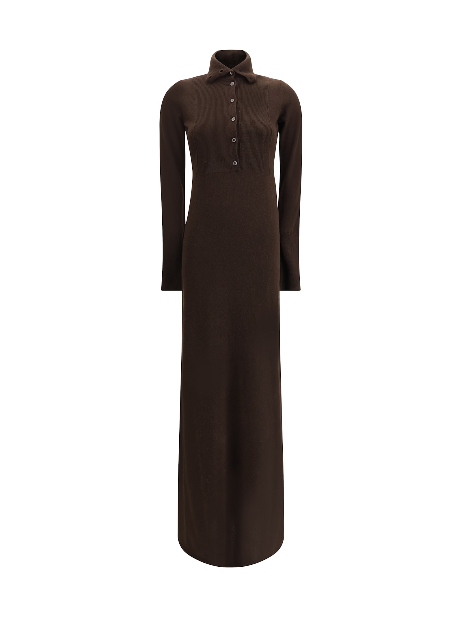 High Neck Dress Dresses Brown