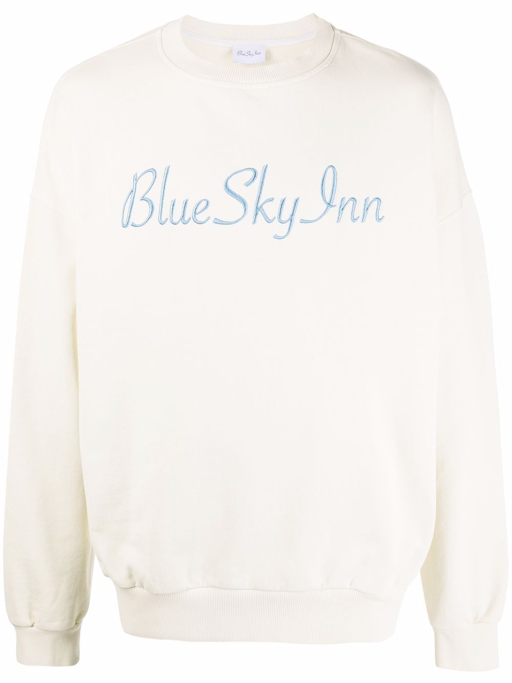 Logo-embroidered cotton sweatshirt - Neutrals