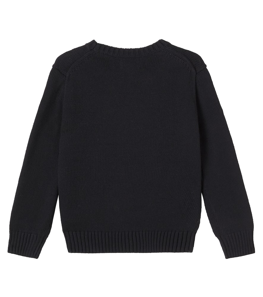 Polo Bear intarsia cotton sweater