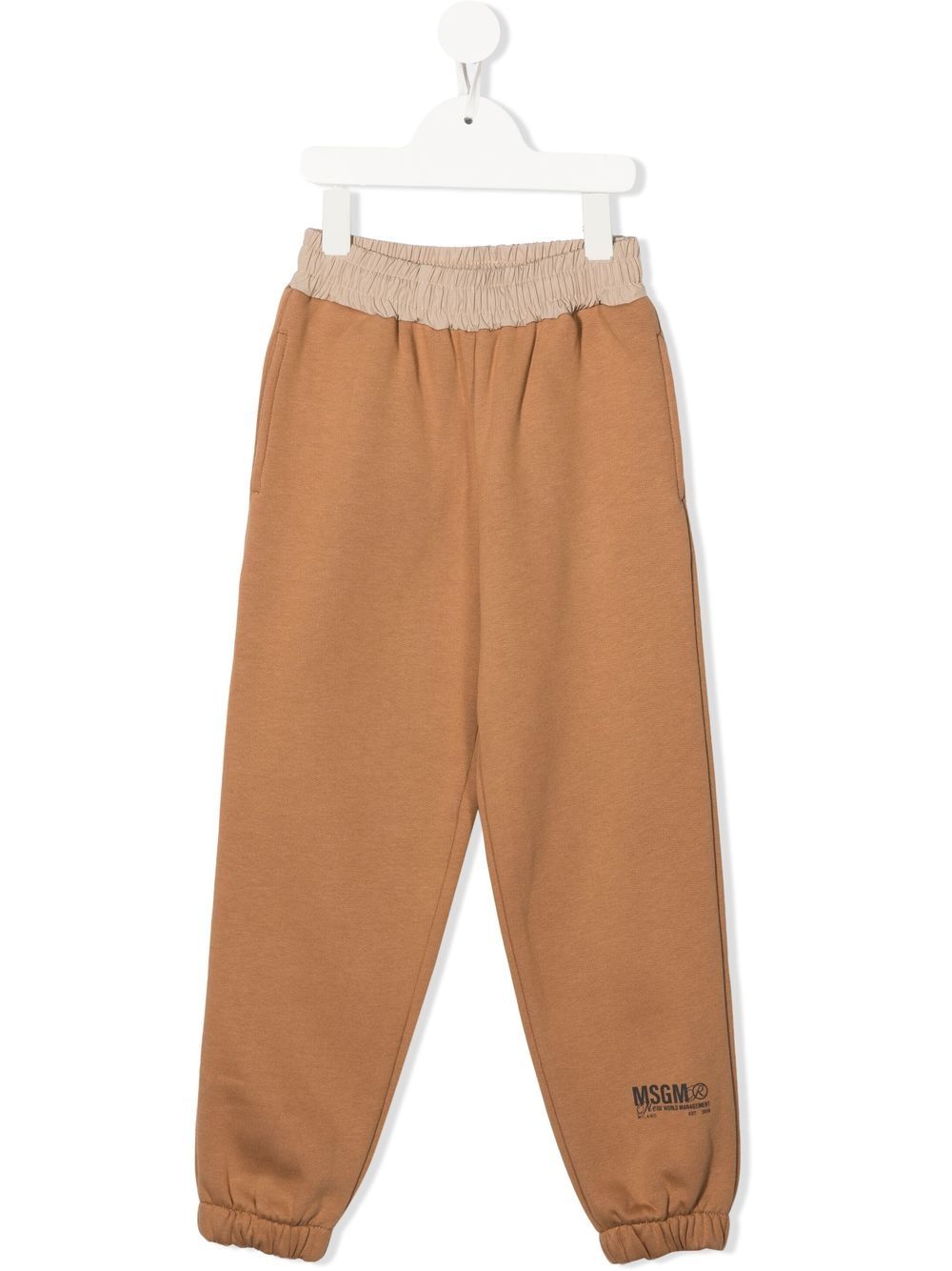 Elasticated track pants - Brown