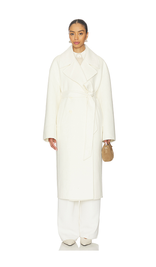 L'Academie Kye Wool Coat in Ivory. - L also in XS, S