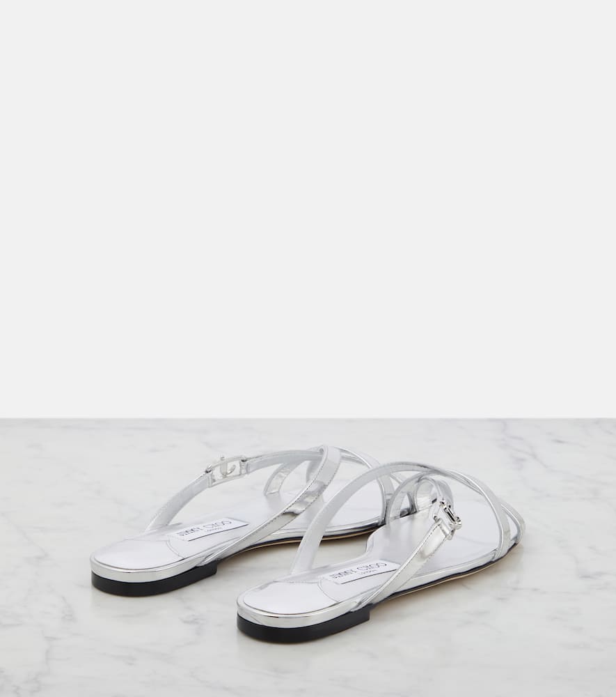 Jimmy Choo Jess metallic leather sandals