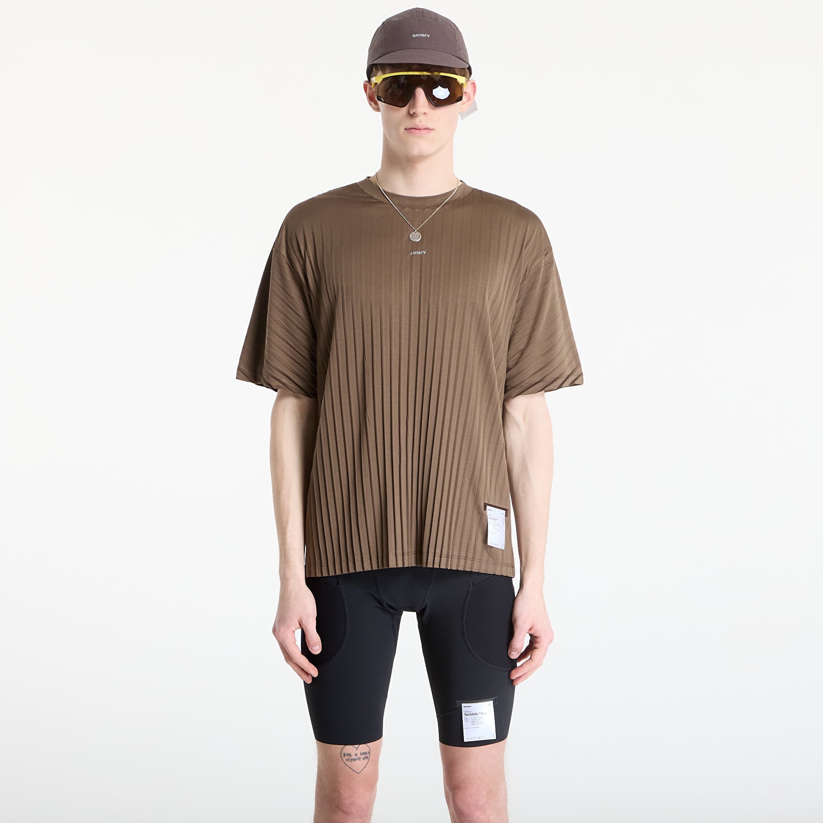 T-shirt Satisfy AuraLite Pleated T-Shirt Olive