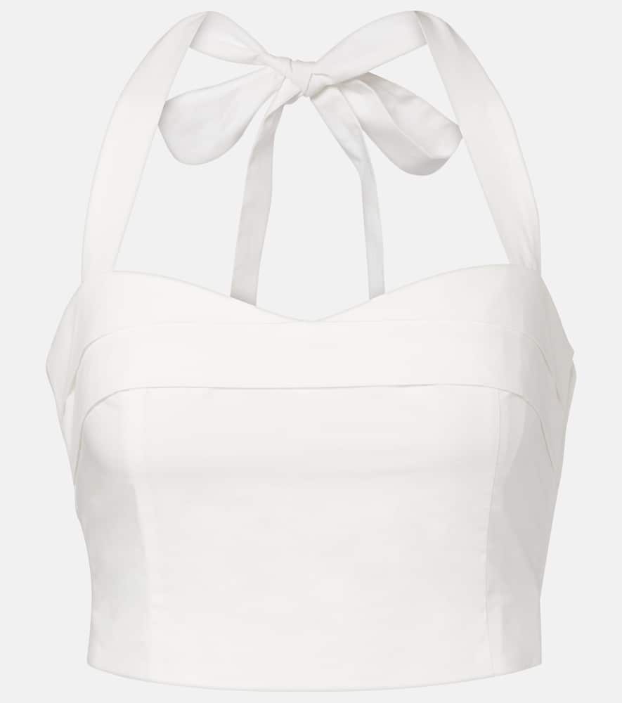 Rue halterneck cotton crop top