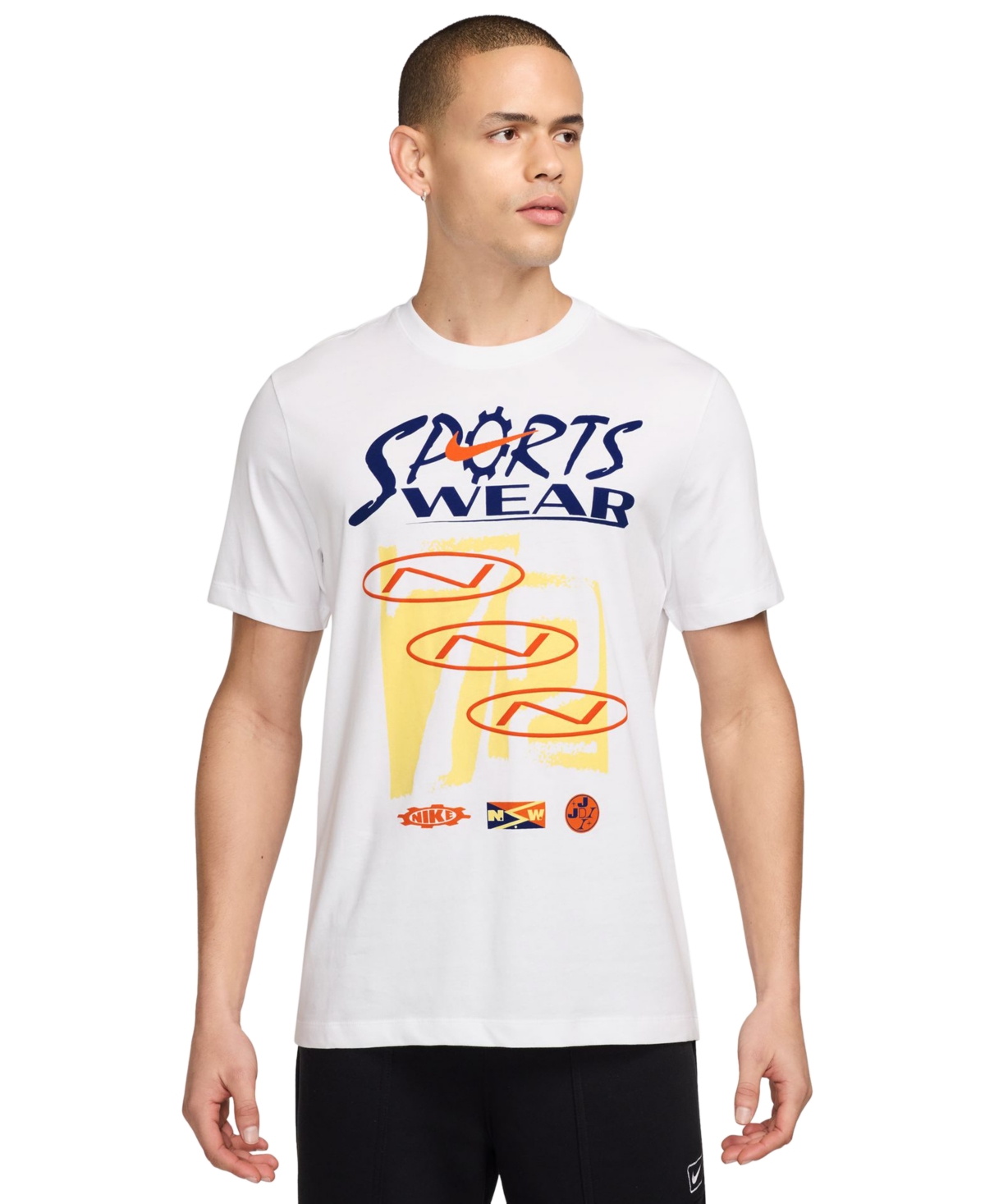 Men's Sportswear Crewneck Short-Sleeve Graphic T-Shirt - White