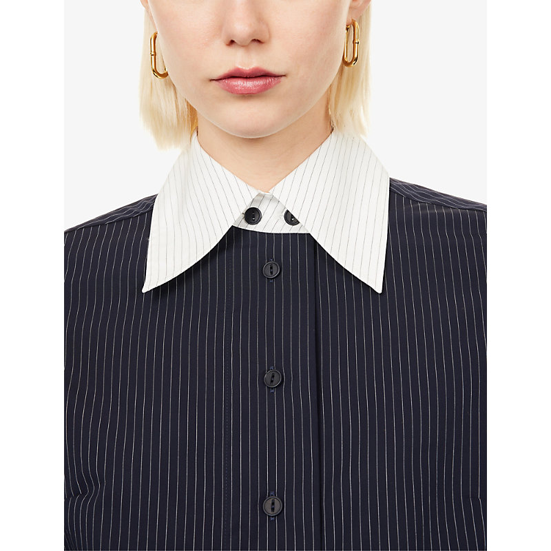 Womens Intention Pin-Stripe Cotton Shirt