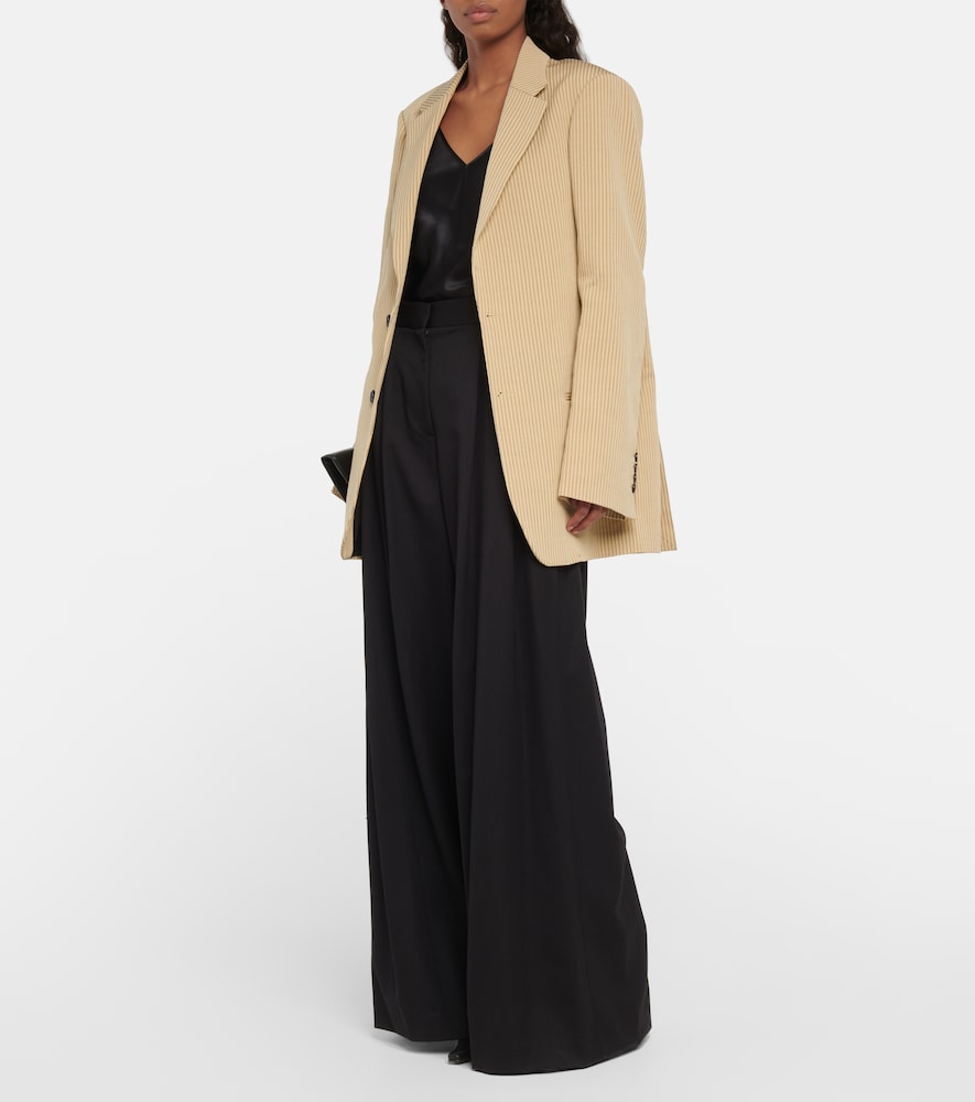 Isaac striped cotton-blend blazer