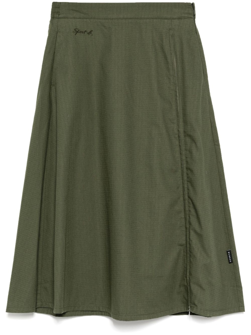 Zip fastening skirt - Green