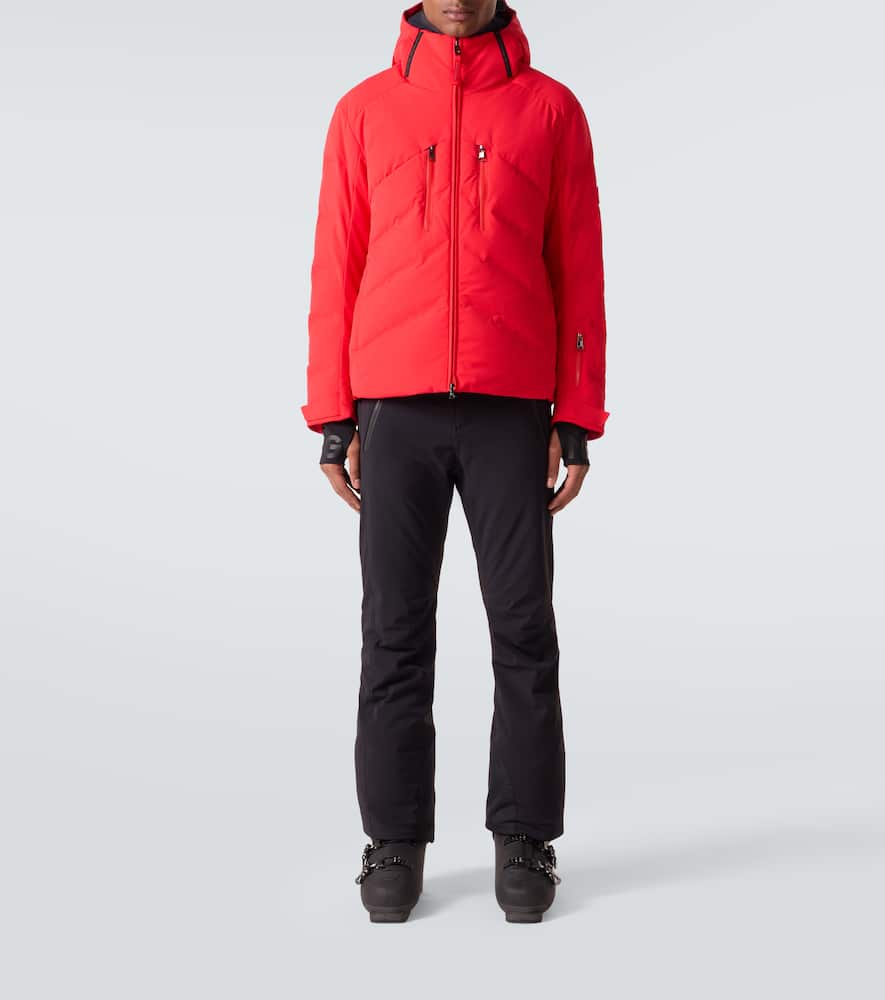 Jervis-D hooded down ski jacket