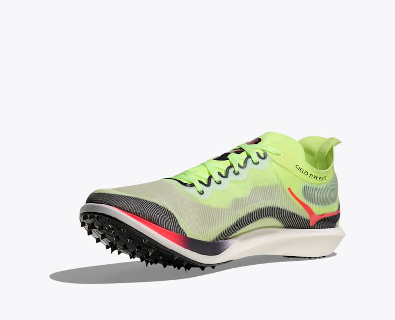HOKA Cielo FlyX Lite Shoes in Squid Ink/Neon Yuzu