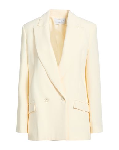 Woman Blazer Cream Size 10 Polyester, Elastane