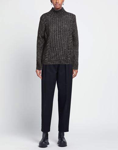 Sly010 Woman Turtleneck Charcoal Size 8 Organic cotton, Mohair wool, Polyamide, Wool