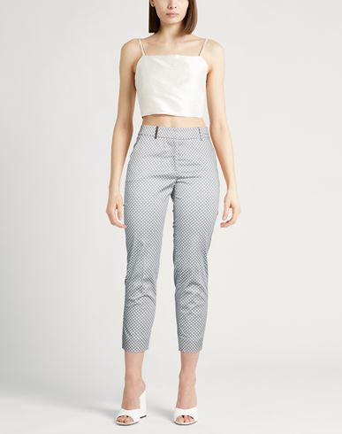 Woman Pants Grey Size 10 Cotton, Elastane