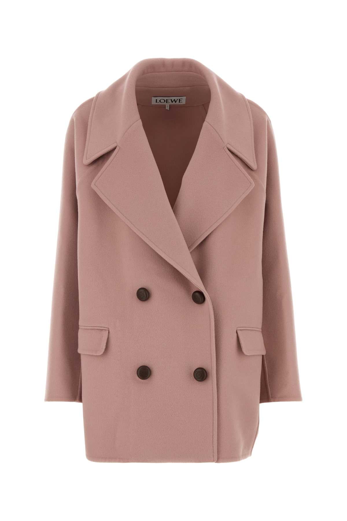 Wool Oversized Coat — Pink