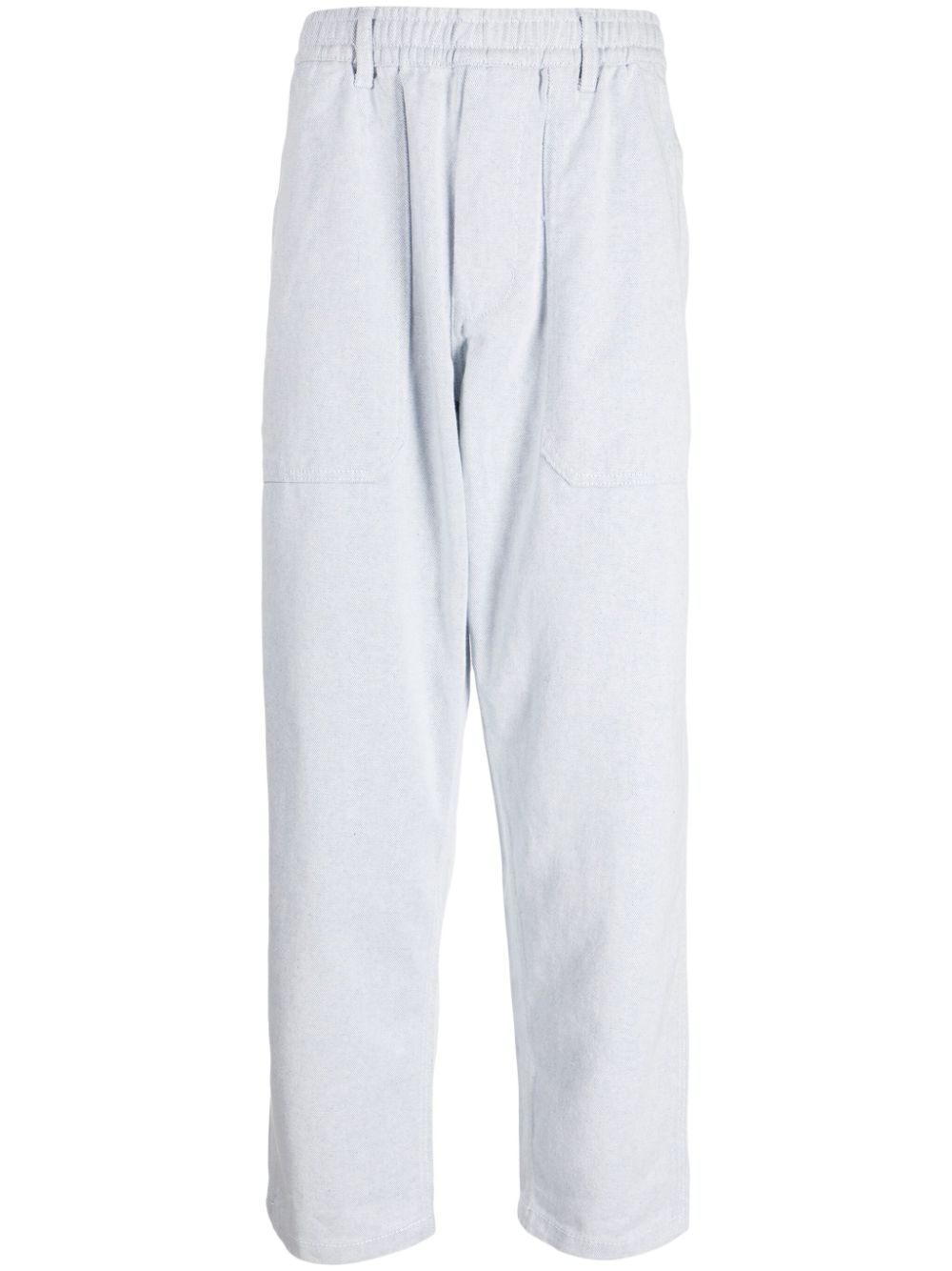 Logo-patch straight-leg jeans - Blue