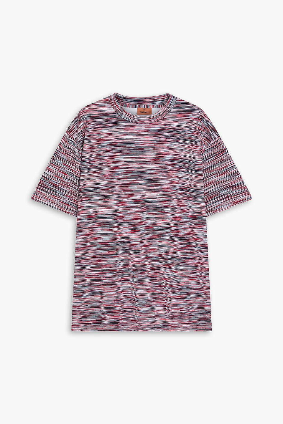 Space-dyed cotton-jersey T-shirt