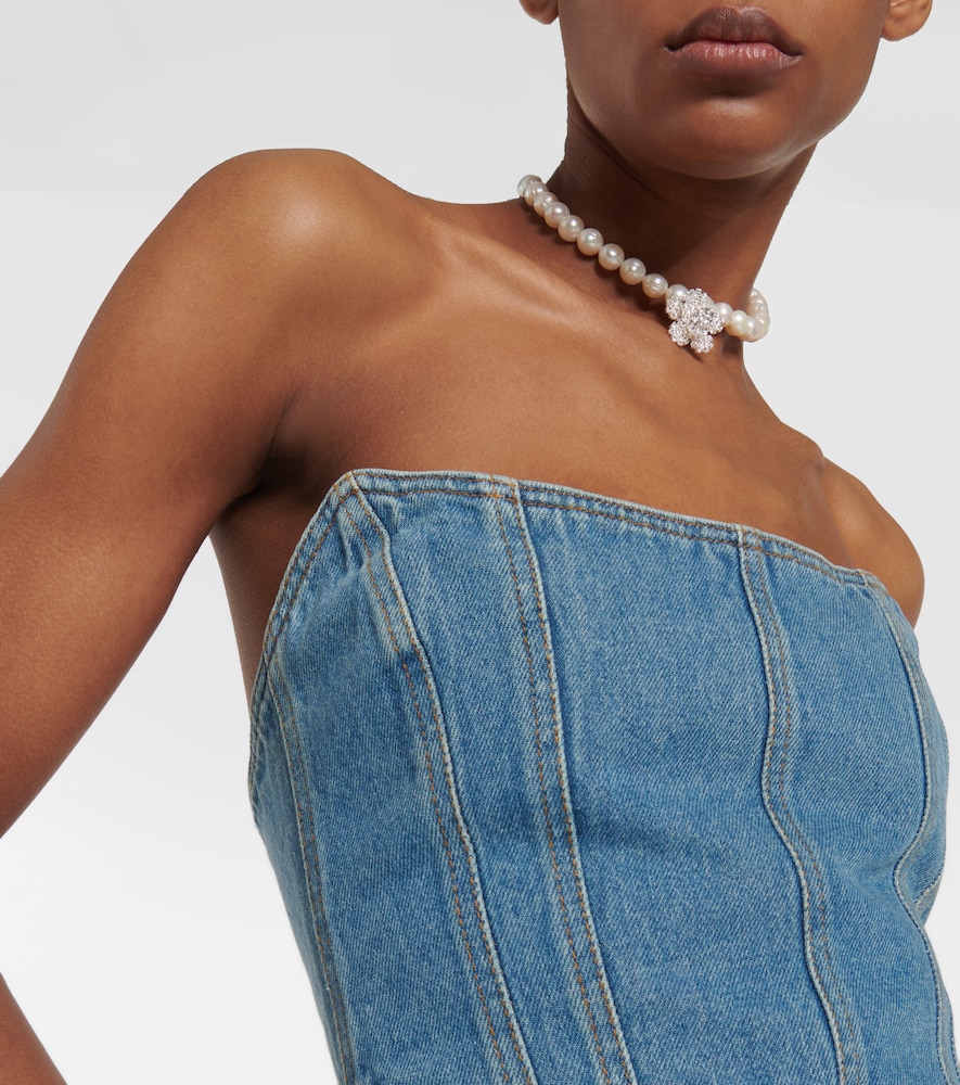 Denim bustier