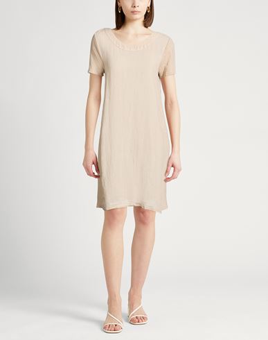 Woman Mini dress Beige Size 10 Linen