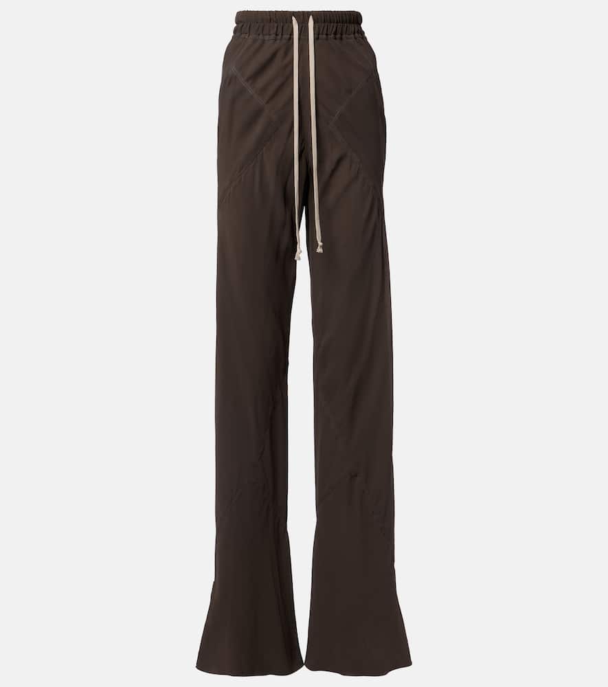 Silk charmeuse wide-leg pants