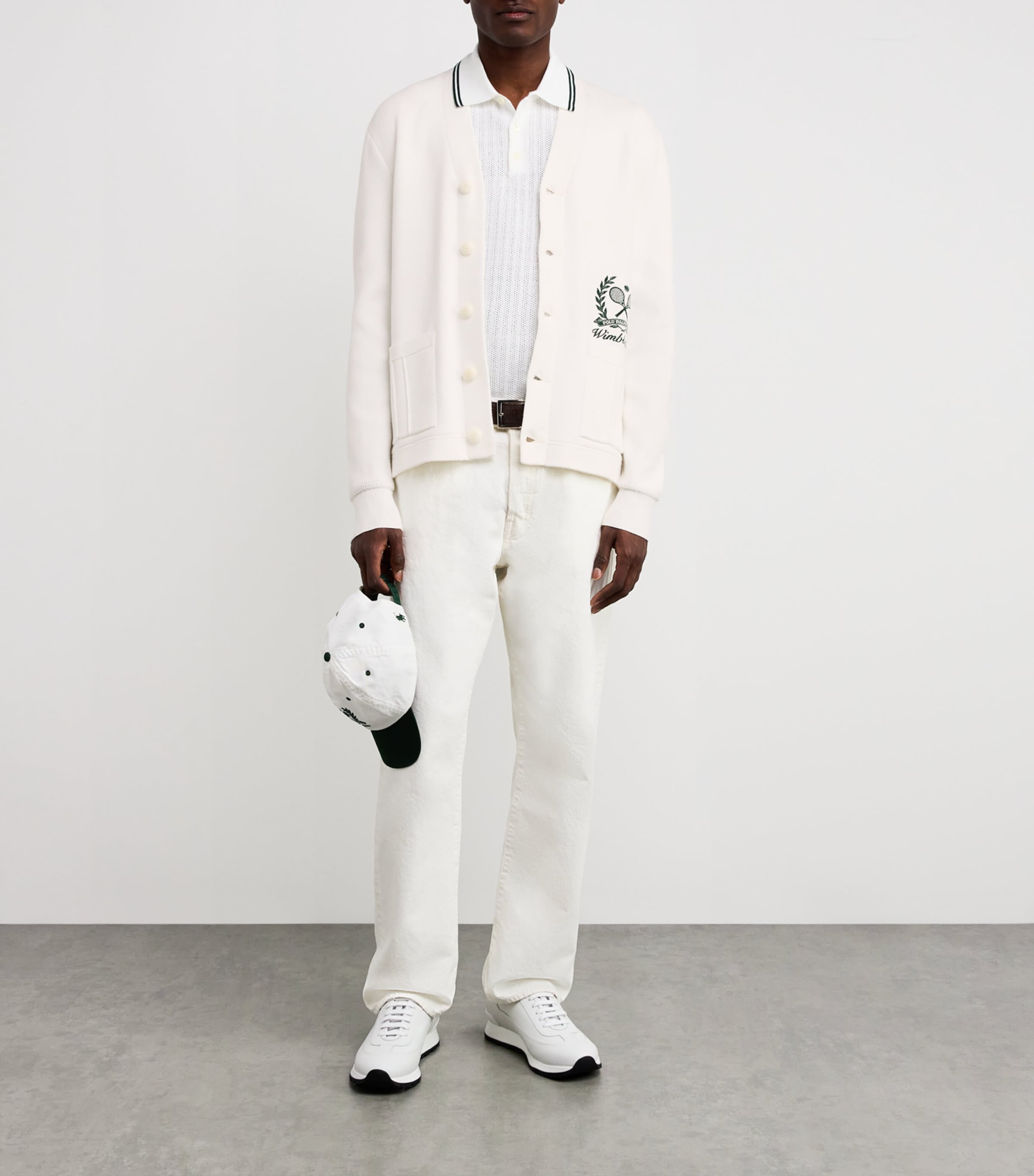 X Wimbledon Cotton Crest Cardigan