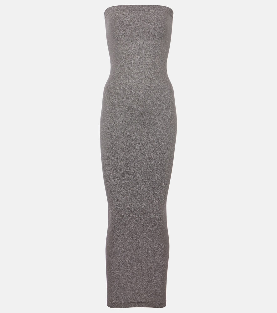 Fading Shine strapless midi dress